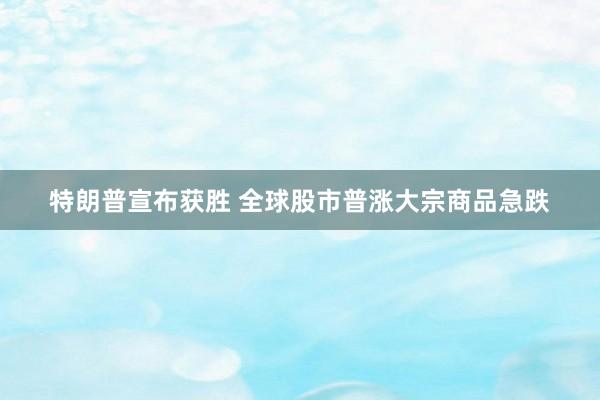 特朗普宣布获胜 全球股市普涨大宗商品急跌