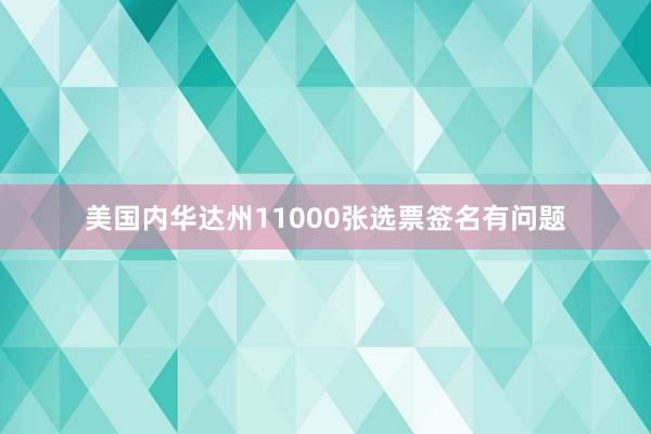 美国内华达州11000张选票签名有问题