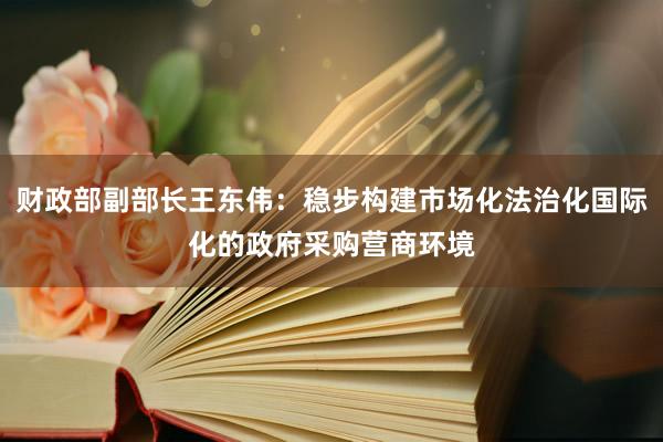 财政部副部长王东伟：稳步构建市场化法治化国际化的政府采购营商环境