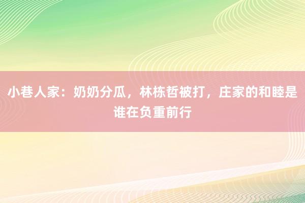 小巷人家：奶奶分瓜，林栋哲被打，庄家的和睦是谁在负重前行