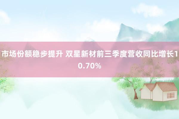 市场份额稳步提升 双星新材前三季度营收同比增长10.70%